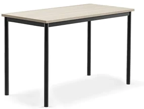 Stôl SONITUS PLUS, 1200x600x760 mm, akustický HPL - jaseň, antracit