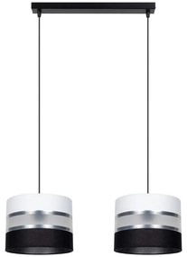 Luster na lanku CORAL 2xE27/60W/230V čiernobiela