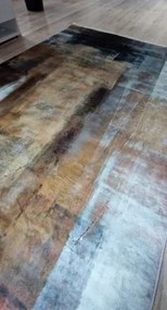 HU Sivo hnedo modrý moderný koberec VELVET WL087 Rozmer: 60x100 cm