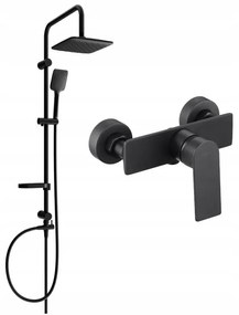 Mexen Sven, sprchový set s dažďovou sprchou a sprchovou batériou Alexa, čierna matná, 71240262-70