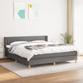 Boxspring posteľ s matracom tmavosivá 180x200 cm látka 3130450