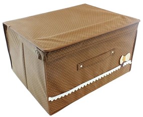 APT AG327B Skladací úložný box 48x38x17cm - hnedý