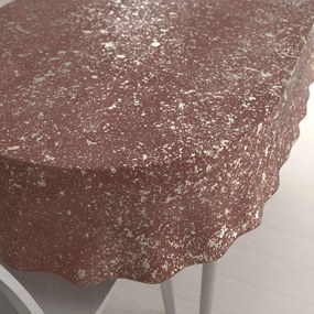 Biante Veľký zamatový oválny obrus Isabela IBL-013 Gold Design staroružový 180x260 cm