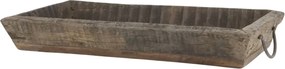 Podnos Grimaud s úchytmi z recyklovaného dreva a železa hnedý Nature – 49*26*7 cm