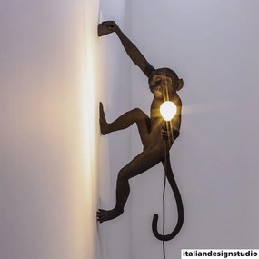 SELETTI Monkey Lamp Hanging Black SSMONKHB nástenná lampa