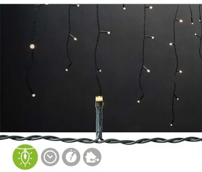 Nedis CLLC360 - LED Vonkajší vianočný záves 360xLED/7 funkcií 14m IP44 teplá biela