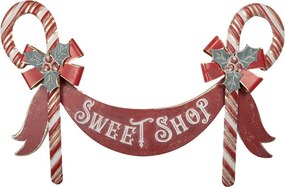Nástenná kovová ceduľa Sweet Shop - 91*5*59 cm