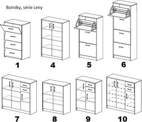 Botník LENY 7 - dub sonoma