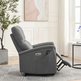 Polohovacie kreslo sivý, elektrické TV-929 GREY2