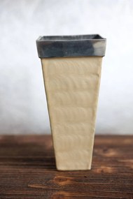 Krémovo strieborná váza Cappucino 22cm