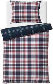 Flanelové posteľné obliečky Káro Oxford - 70 x 90 cm + 140 x 200 cm