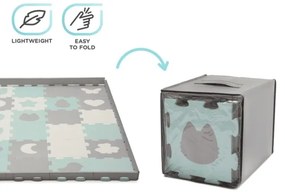 KINDERKRAFT select - Penové puzzle LUNO 30ks šedá/mintová