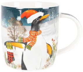 Porcelánový hrnček Xmas Penquin, 370 ml