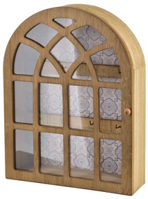 Skříňka na klíče STACY Finestra 28x21 cm hnědá