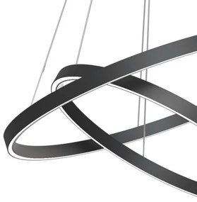 Maytoni MOD058PL-L55B3K - LED Luster na lanku RIM LED/61W/230V pr. 60 cm čierna