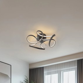 Stropný ventilátor čierny 55 cm vrátane LED stmievateľný s diaľkovým ovládaním - Mandy
