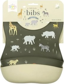 Sada 2 silikónových podbradníkov savana