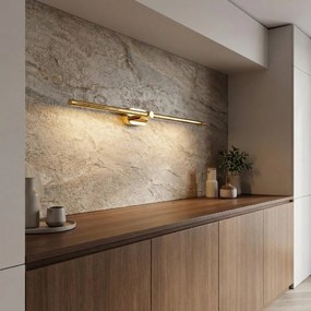 Toolight Toolight, LED nástenné svietidlo 80cm, 13W, 4000K, 1000lm, APP1891-1W, zlatá lesklá, OSW-66046