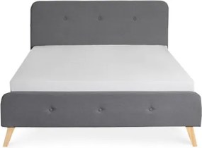 Manželská posteľ s roštom MIKKEL sivá 160x200 cm 987735