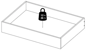 Čierne zásuvky pod posteľ v súprave 2 ks 90x190/140x190 cm Naia – Tvilum