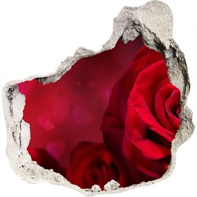 Nálepka fototapeta 3D výhľad Červená ruža srdce nd-p-75608886