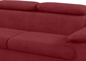 Rohová sedacia súprava Scala, červená látka, ľavý roh