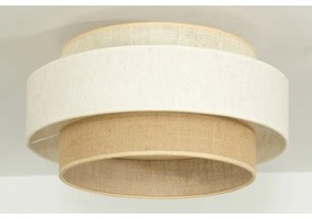 Stropné svietidlo BOHO 1xE27/60W/230V priemer 40 cm biela/juta