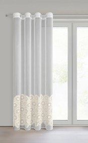 ZÁCLONA NA KRÚŽKOCH LIZA 140X250 CM BÉŽOVÁ