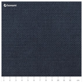 Tmavomodrá čalúnená dvojlôžková posteľ s úložným priestorom s roštom 180x200 cm Jagna – Bobochic Paris