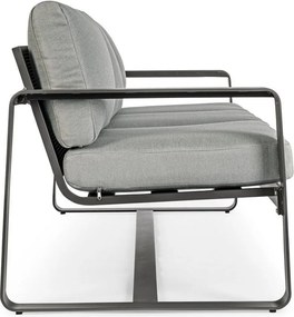 Sivá hliníková záhradná pohovka Merrigan – Bizzotto