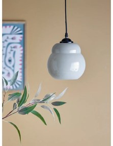 Sivé závesné svietidlo so skleneným tienidlom ø 19 cm Motella – Bloomingville