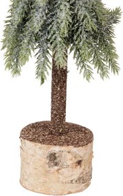 Vianočné dekorácie ihličnatý stromček na dreve - Ø 13*50 cm