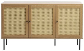 Nízka komoda v dekore duba v prírodnej farbe 140x80 cm Pensacola – Unique Furniture