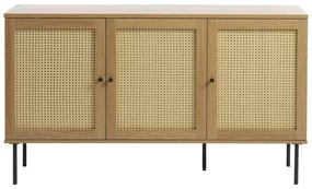 Nízka komoda v dekore duba v prírodnej farbe 140x80 cm Pensacola – Unique Furniture