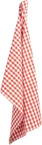 Červeno-biela kockovaná bavlnená utierka Apple Yard - 50 * 70 cm