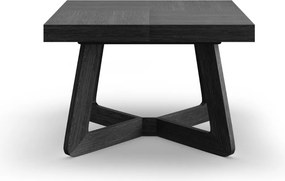 Hranatý rozkladací jedálenský stôl OLIA čierny 130-230 cm