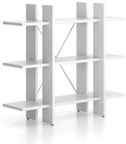 Kancelársky regál nízky krátky SOLID, 1250 x 400 x 1075 mm, biela