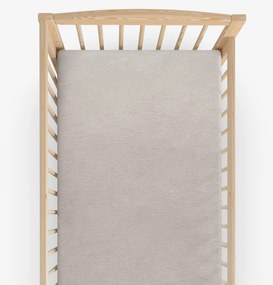 Goldea nepriepustná froté plachta do detskej postieľky - sivohnedá 60 x 120 cm