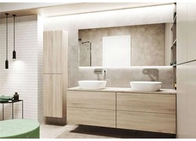 Mereo, Aira, kúpeľňová skrinka s keramickým umývadlom 81x47x55 cm, biela, MER-CN711