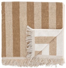 Hnedo–béžový bavlnený uterák 50x100 cm Elaia – Bloomingville