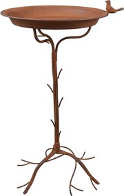 Hrdzavé kovové krmítko pre vtáčiky na nohe - 48*42*71 cm