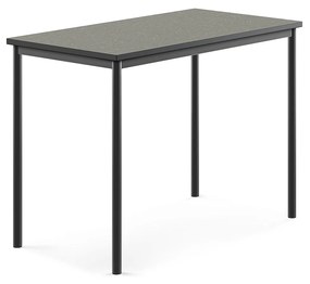 Stôl SONITUS, 1200x700x900 mm, linoleum - tmavošedá, antracit