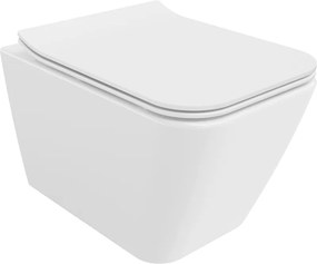 Mexen Cube WC misa Rimless s doskou so spomaleným poklesom slim, duroplast, biela lesklá - 30924000