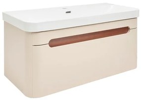 Kúpeľňová skrinka s umývadlom SAT Fusion 97,5x43x45 cm pieskovo-béžová matná SATFUSION100BEU, 1 ks