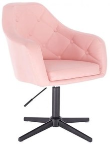 LuxuryForm DESIGN Kreslo ANDORA na čiernom kríži - ružové