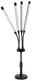 LED Stmievateľná stolná lampa na pestovanie rastlín VITARO 4xLED/10W/230V čierna