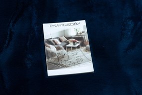 Koberec prateľný POSH Shaggy, plyšový, protišmykový, tmavo modrý
