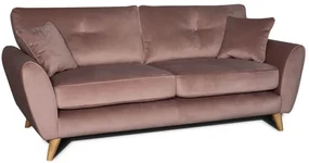Pohovka ISLA 3P, staroružová (velvet - PINK)