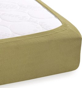 Detské froté napínacie prestieradlo do postieľky FR-020 Olivové 60 x 120 x 10 cm - do postieľky