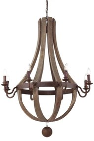 Ideal Lux - Luster na reťazi MILLENNIUM 8xE14/40W/230V pr. 92 cm breza/hnedá